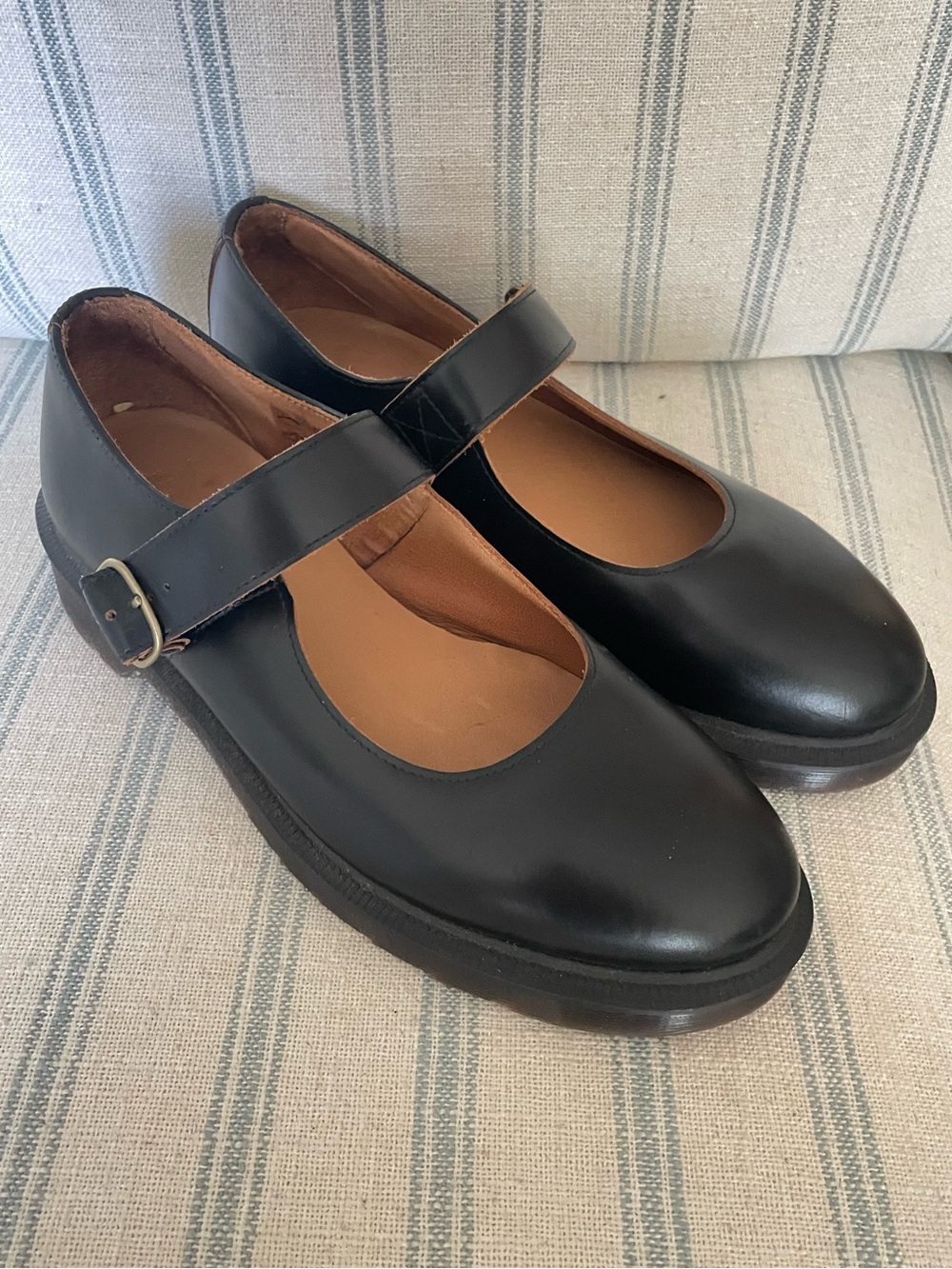 Dr. Martens Indica Vintage Smooth Leather Mary Jane Shoes Black US 9